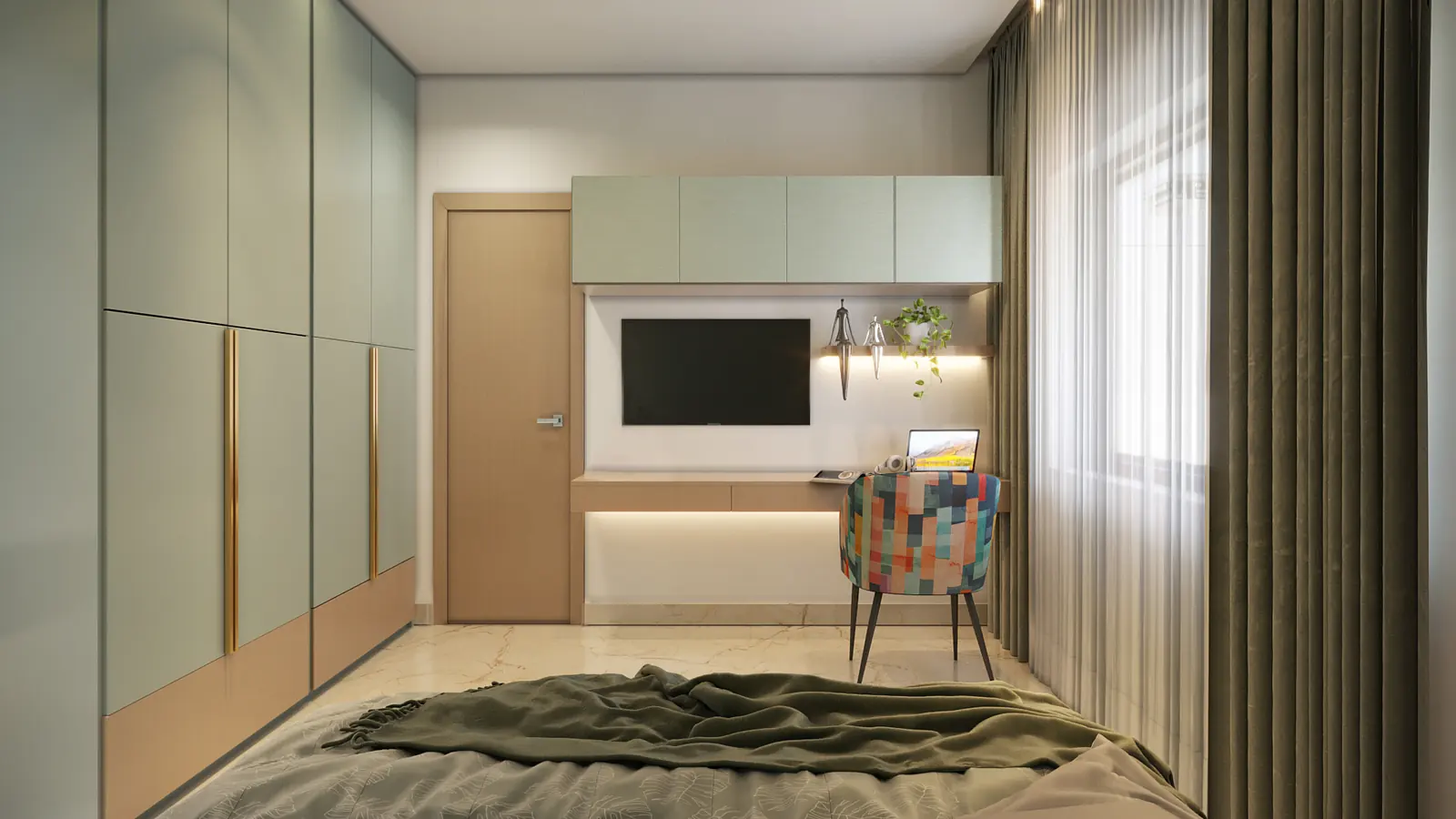 Interior view 3 – Pardi Residence, Valsad, turnkey execution by Pixel Solution