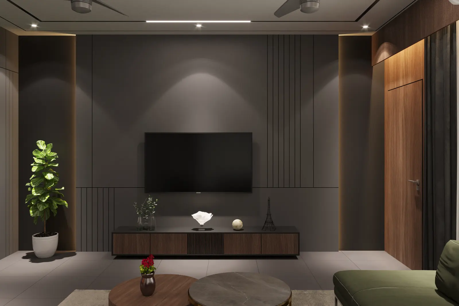Living room – Valsad Residence, turnkey execution by Pixel Solution