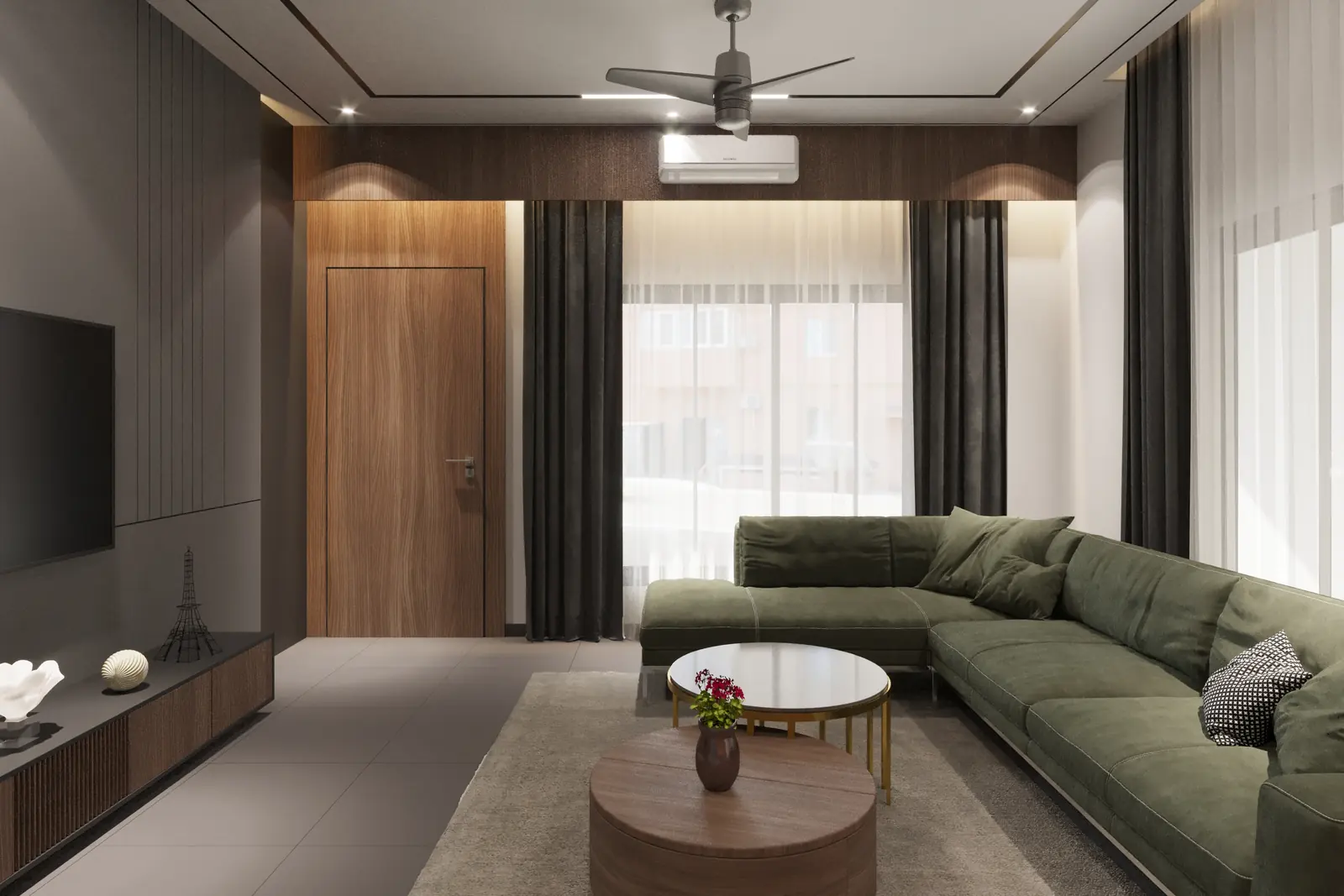 Living room – Valsad Residence, turnkey execution by Pixel Solution