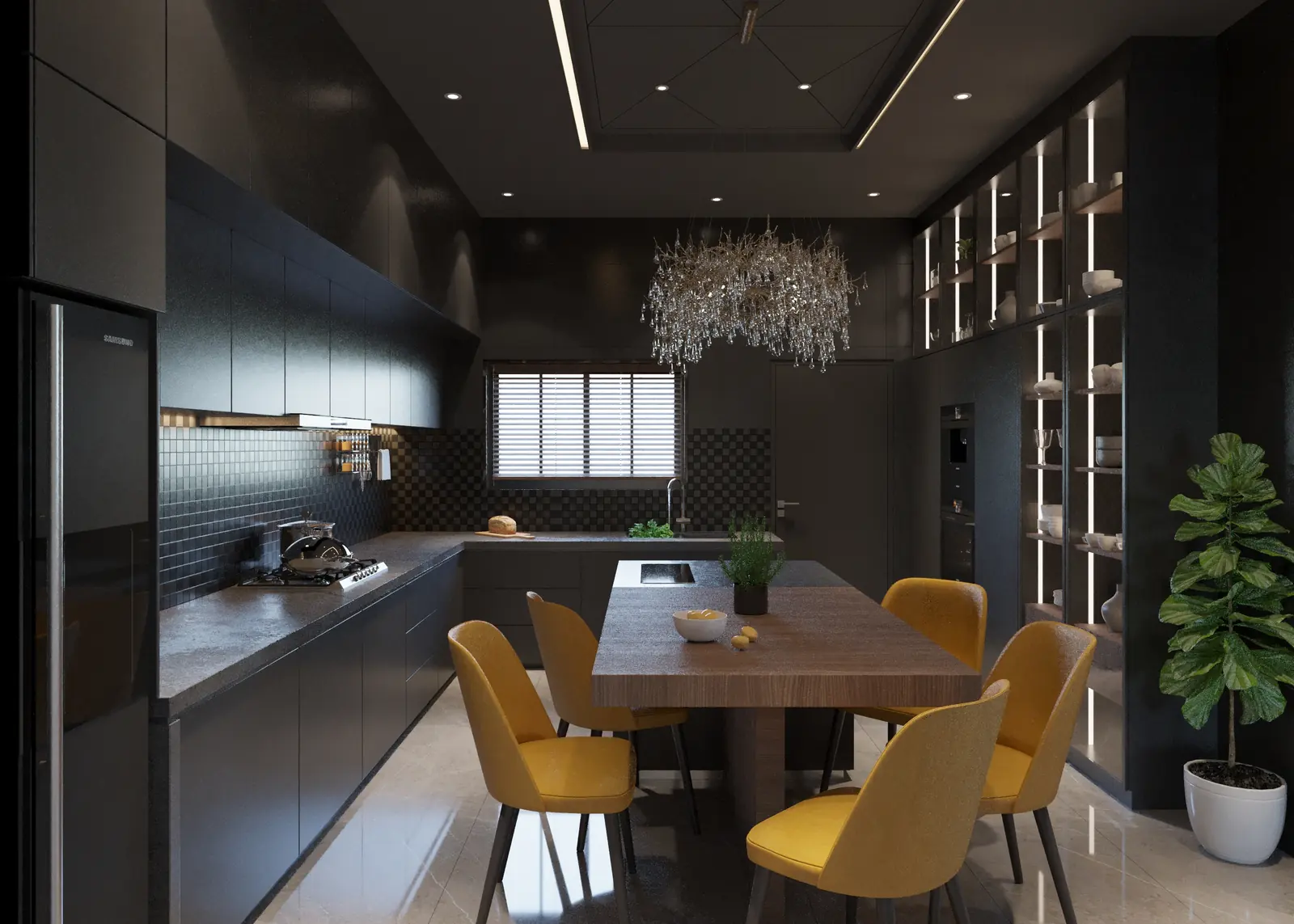 Kitchen – Valsad Residence, turnkey execution by Pixel Solution