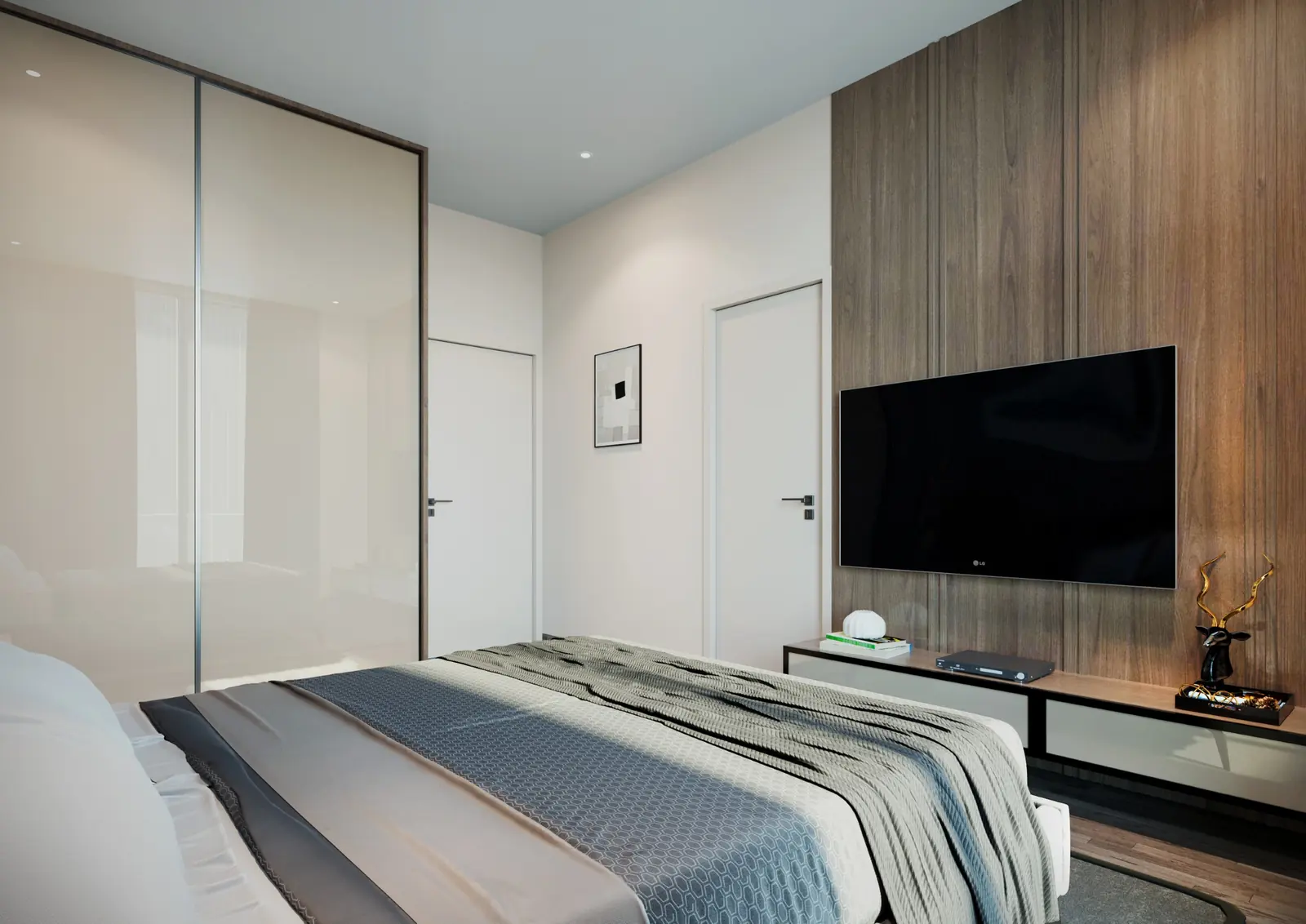 Bedroom – Sample Flat, Vapi, interior design by Pixel Solution