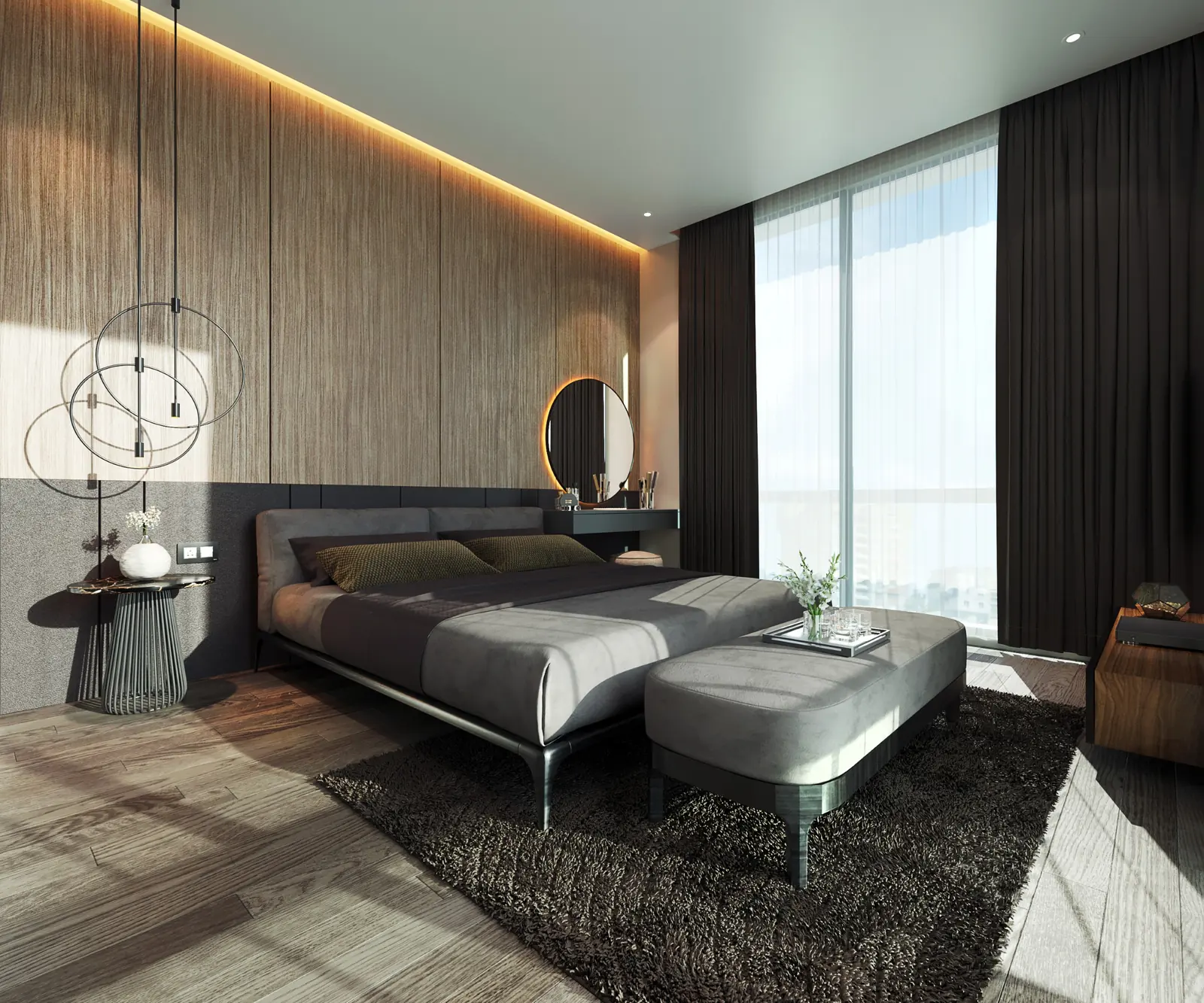 Bedroom – Sample Flat, Vapi, interior design by Pixel Solution
