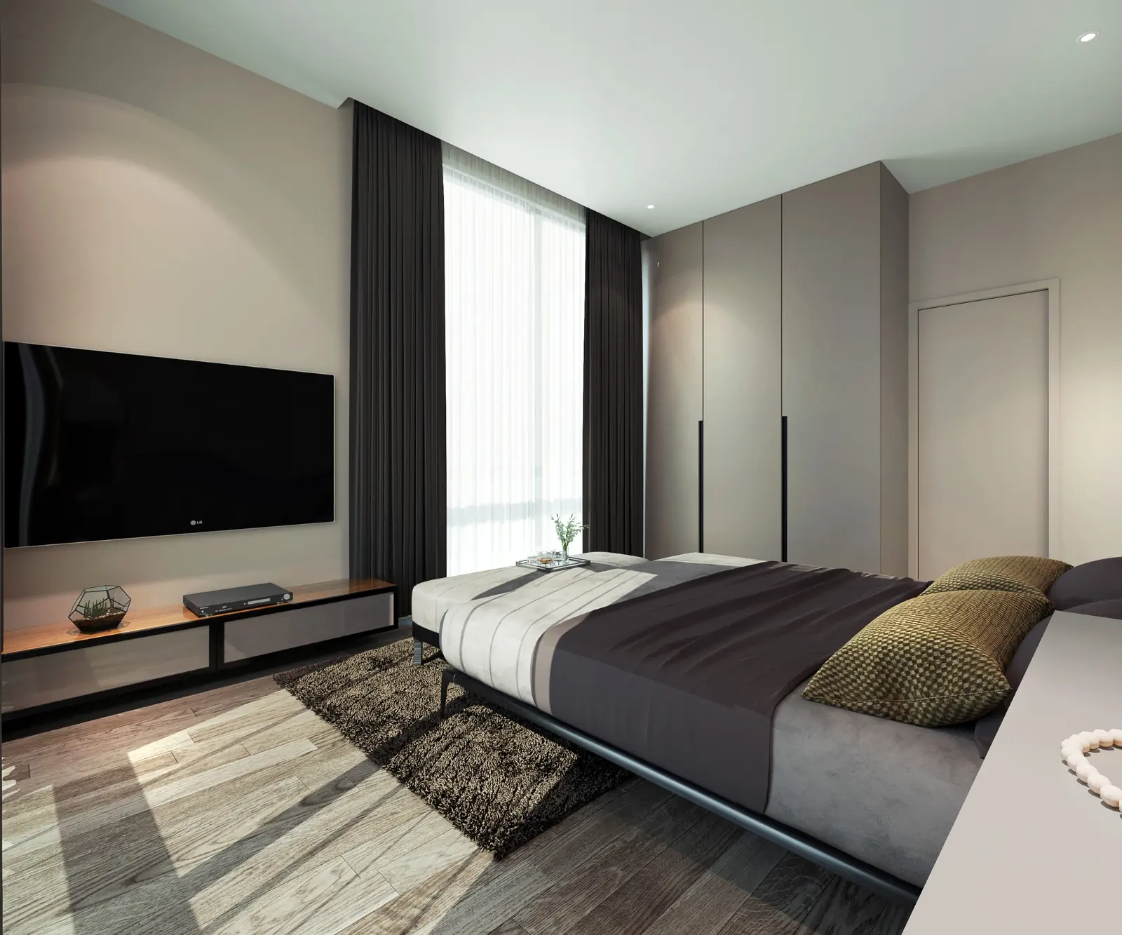 Bedroom – Sample Flat, Vapi, interior design by Pixel Solution